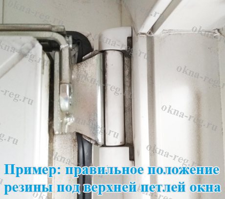 Уплътнението е инсталирано правилно