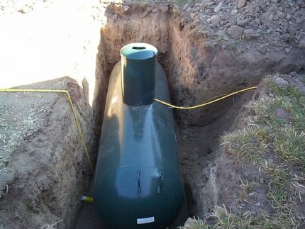 Инсталиране на резервоар за газ в лятна вила