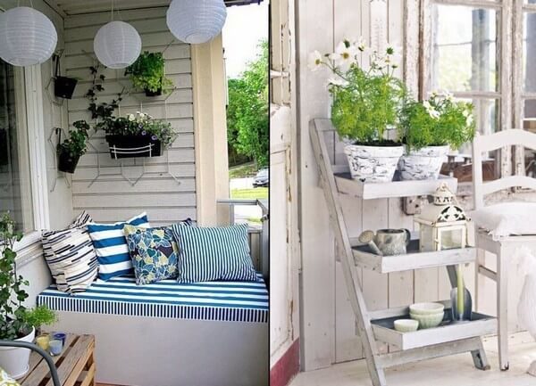 cozy garden on the balcony