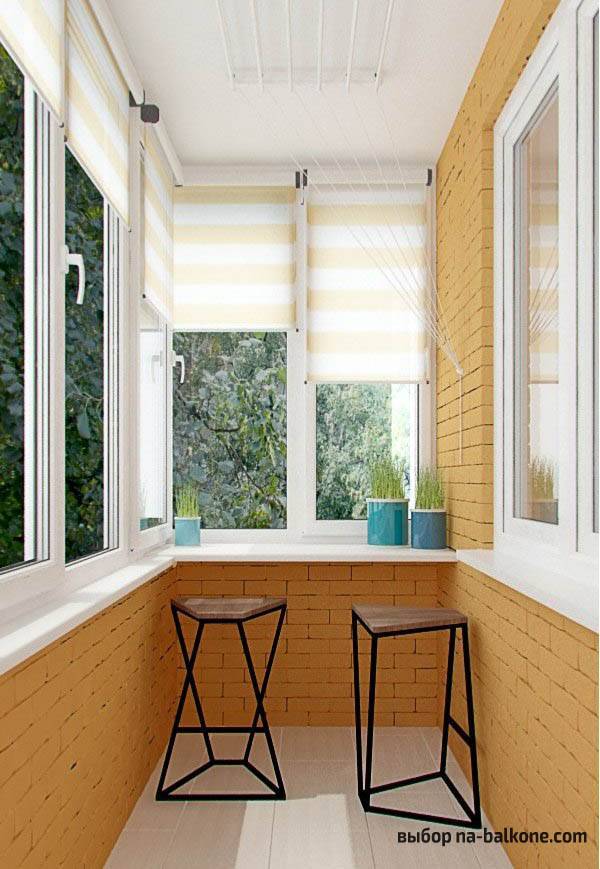 Cozy winter garden on the loggia
