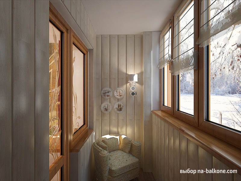 Cozy winter garden on the loggia