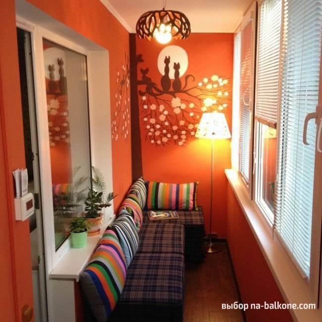 Cozy winter garden on the loggia