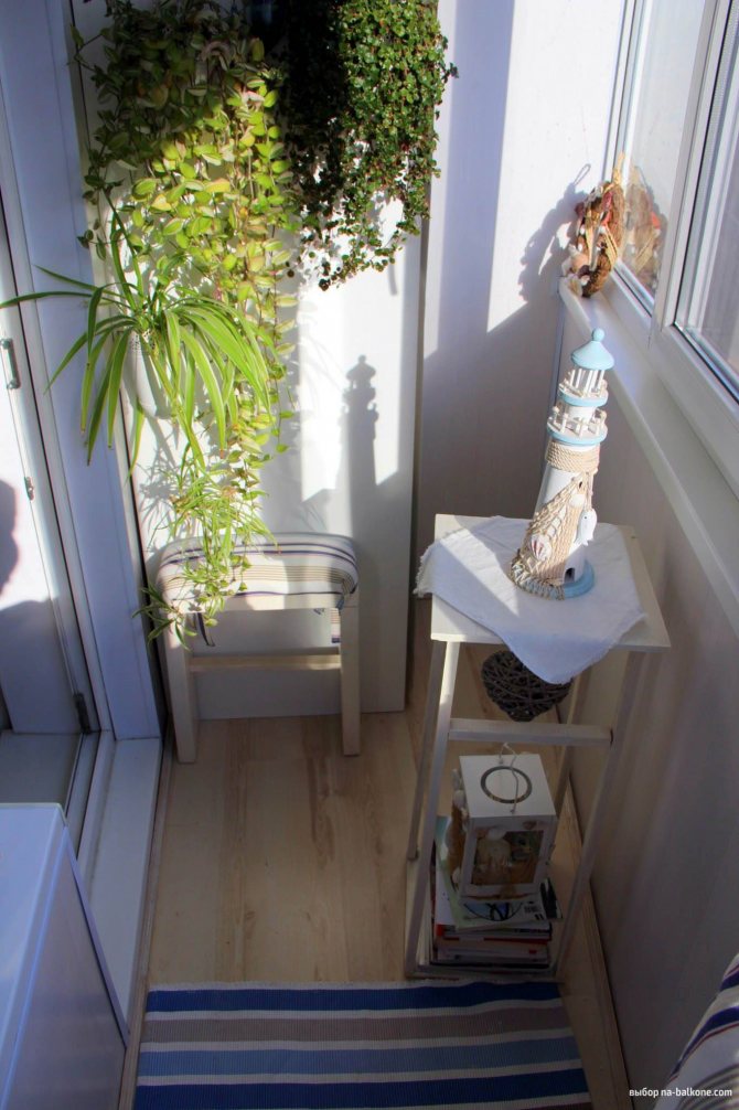 Cozy winter garden on the loggia