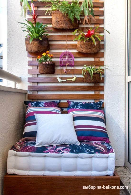 Cozy winter garden on the loggia