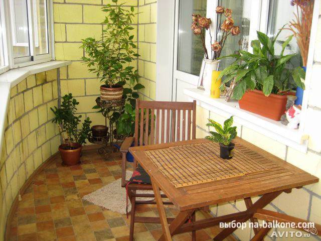 Cozy winter garden on the loggia