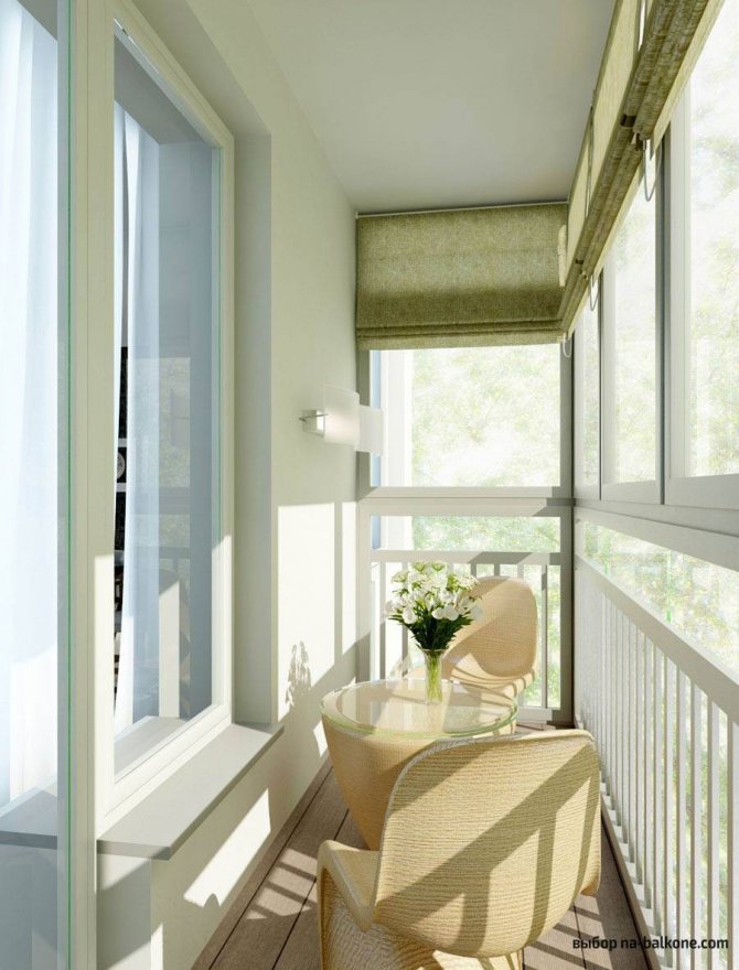 Cozy winter garden on the loggia