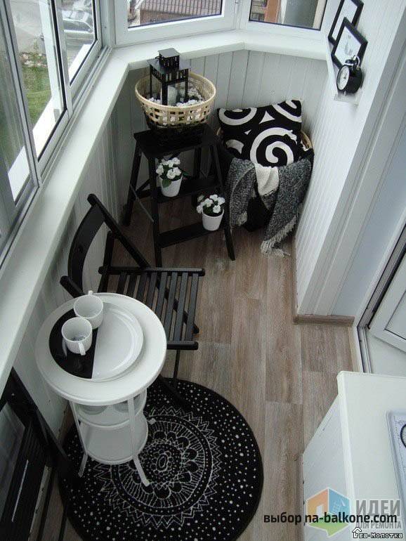 Cozy winter garden on the loggia