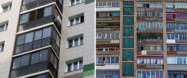 Em edifícios mais antigos, geralmente não é tão importante quais janelas os residentes instalaram.