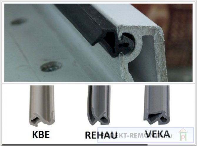 Types of seals for plastic doors
