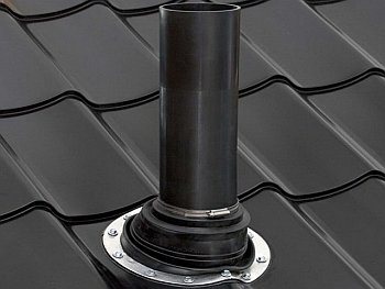 round pipe outlet through roof penetration