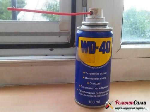 WD-40 fönstersmörjmedel används ofta av DIY-tillverkare