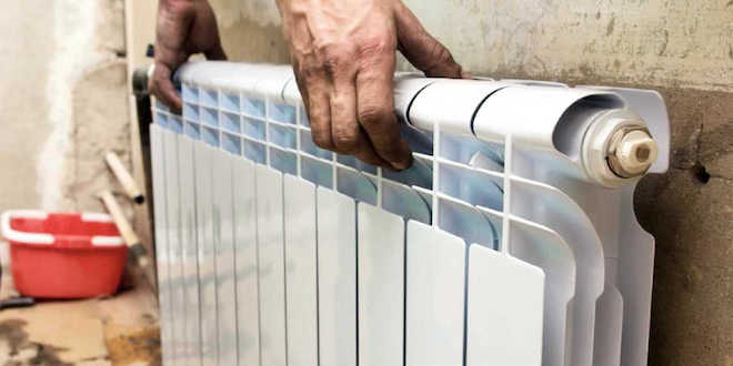 replacement of the heating radiator