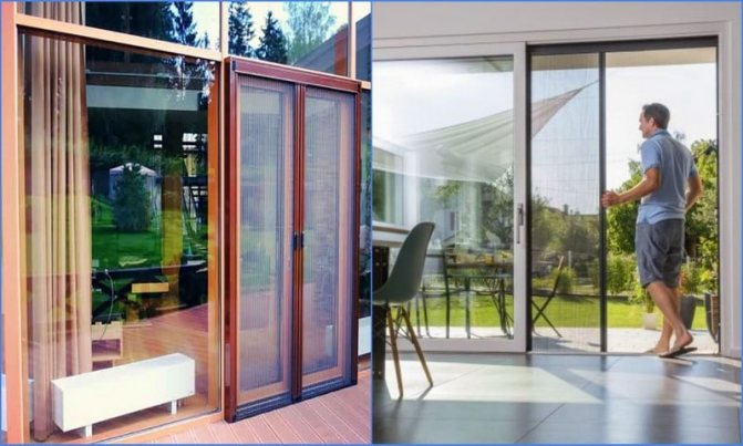 protective mesh on sliding doors