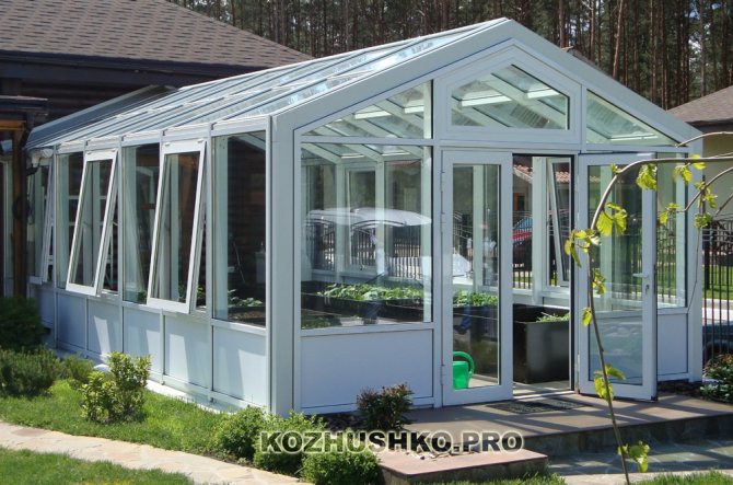Winter gardens and greenhouses with heated windows